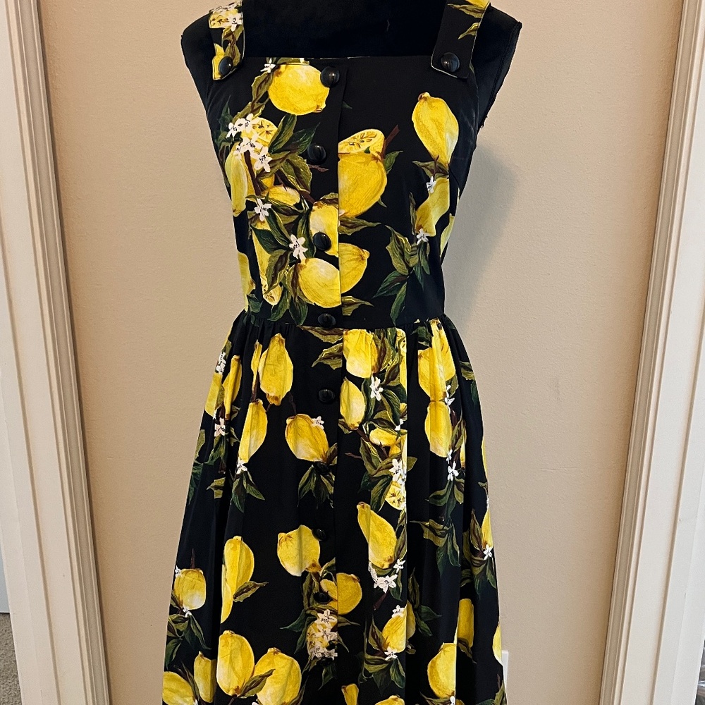 Black lemon dress